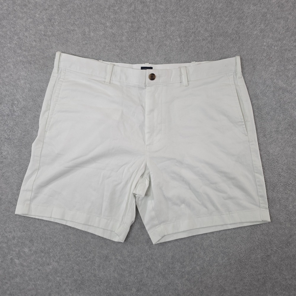 J. Crew 7 Inch Inseam Chino Shorts Men's Size 38 White Classic Fit NWT $70